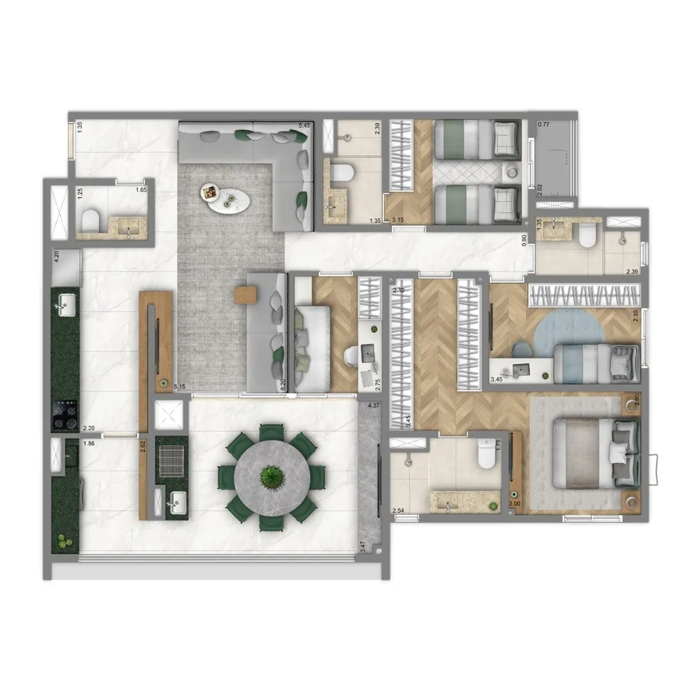 Apartamento, 3 quartos, 126 m² - Foto 12