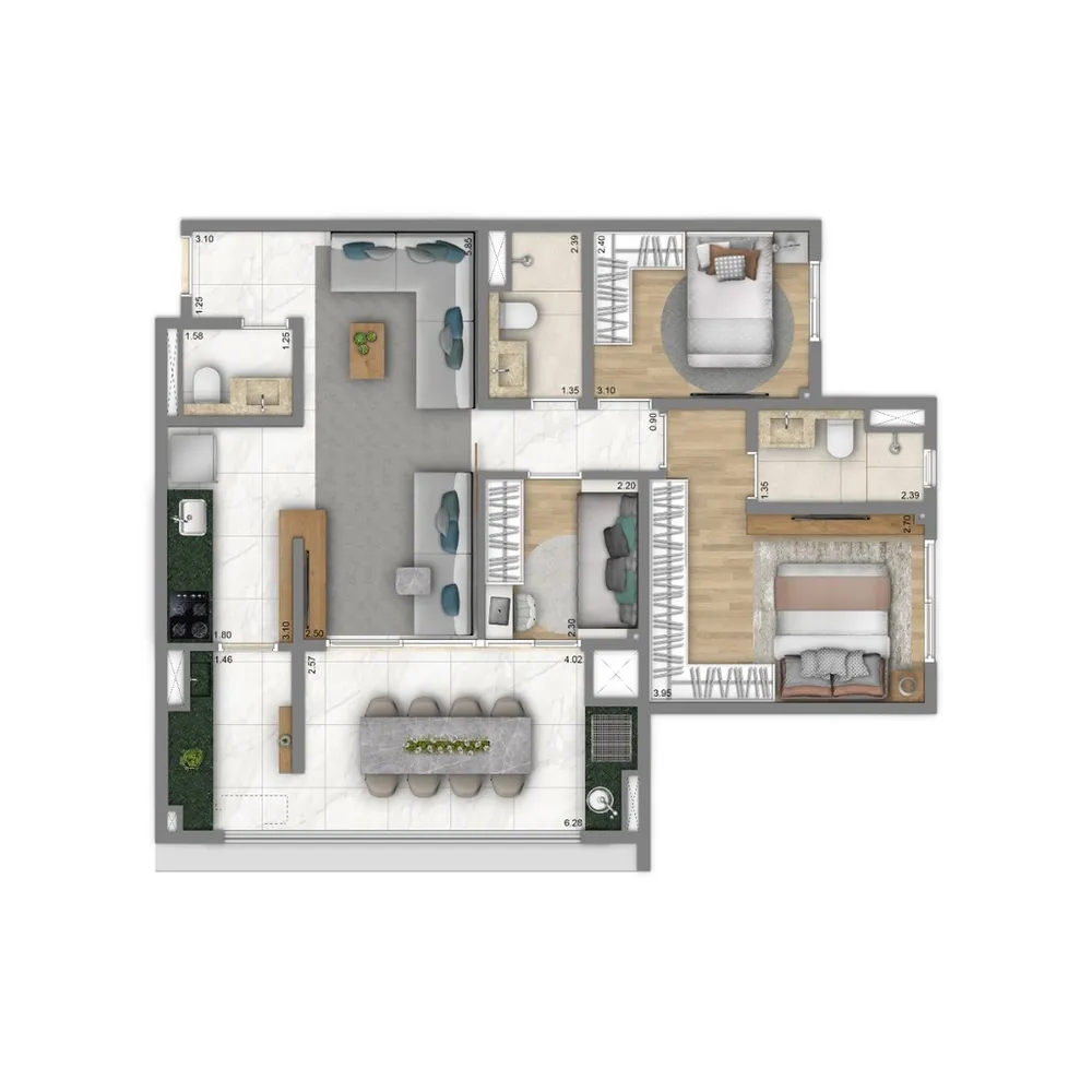 Apartamento, 3 quartos, 126 m² - Foto 11