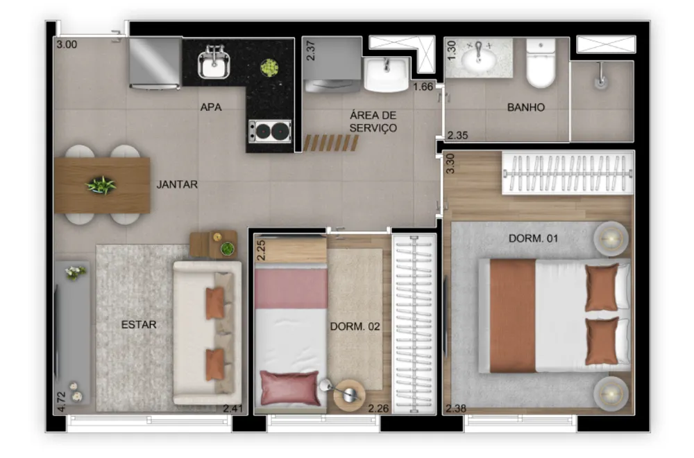 Apartamento, 2 quartos, 38 m² - Foto 9