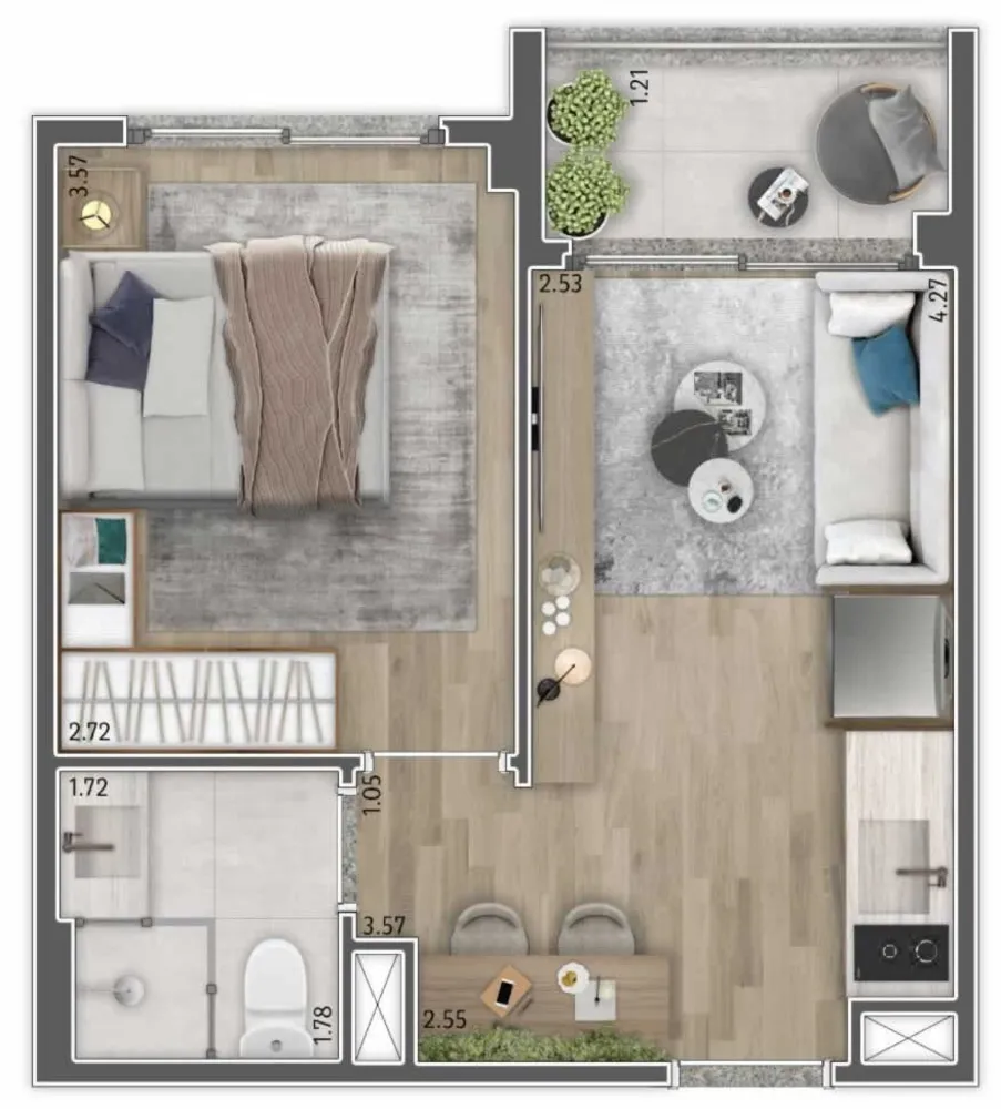 Apartamento, 1 quarto, 26 m² - Foto 10