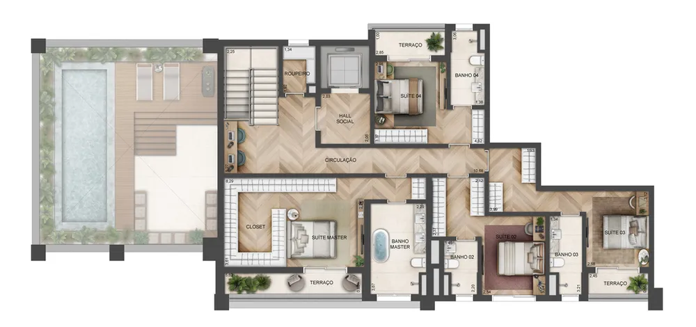 Cobertura, 4 quartos, 329 m² - Foto 16