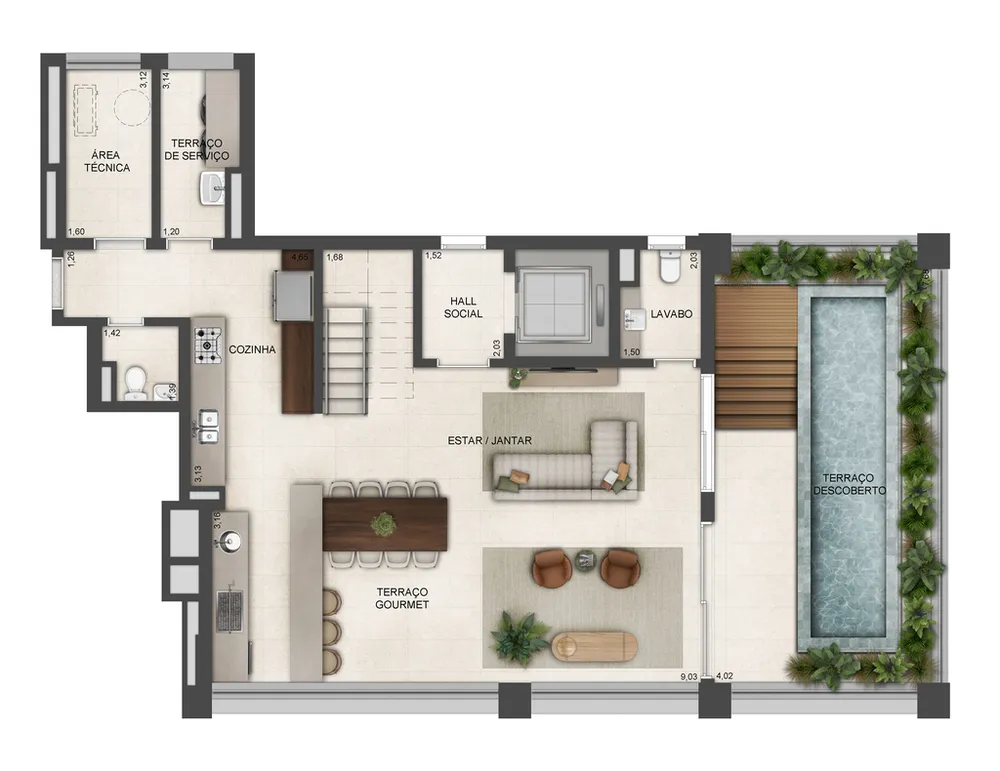 Cobertura, 4 quartos, 329 m² - Foto 13
