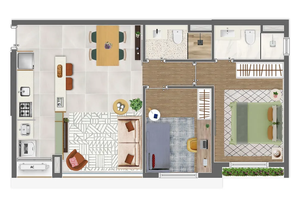 Apartamento, 2 quartos, 91 m² - Foto 2