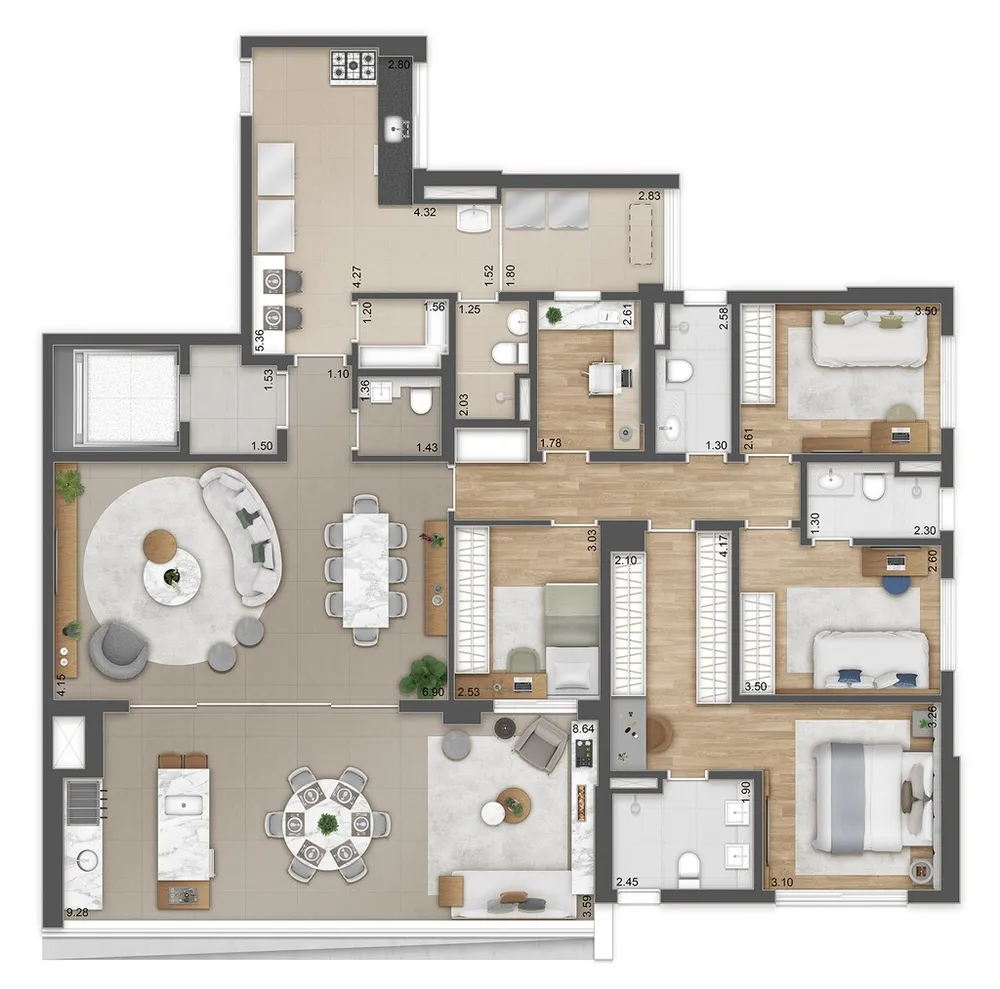 Apartamento, 4 quartos, 165 m² - Foto 16