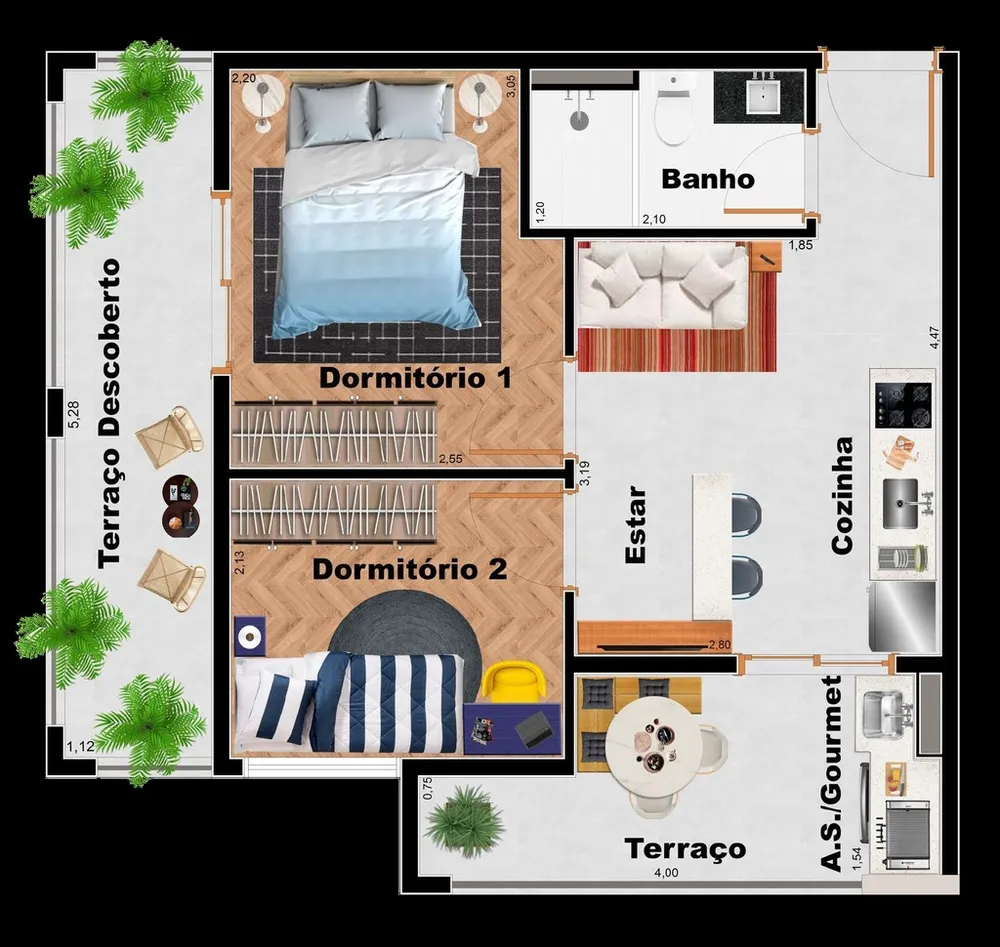 Apartamento, 2 quartos, 49 m² - Foto 6