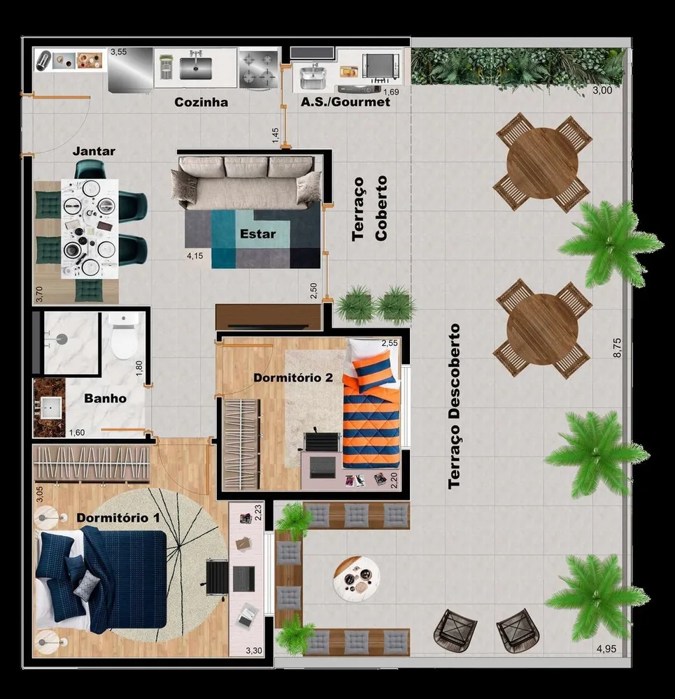 Apartamento, 2 quartos, 49 m² - Foto 8
