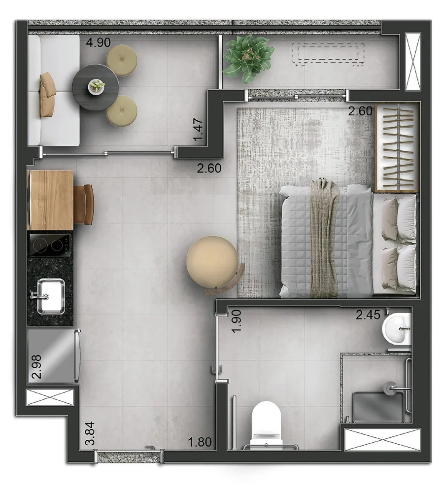 Apartamento, 1 quarto, 29 m² - Foto 16