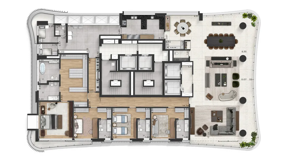 Apartamento, 4 quartos, 541 m² - Foto 12
