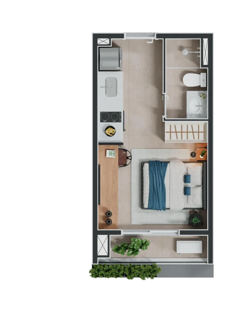 Apartamento, 1 quarto, 33 m² - Foto 3
