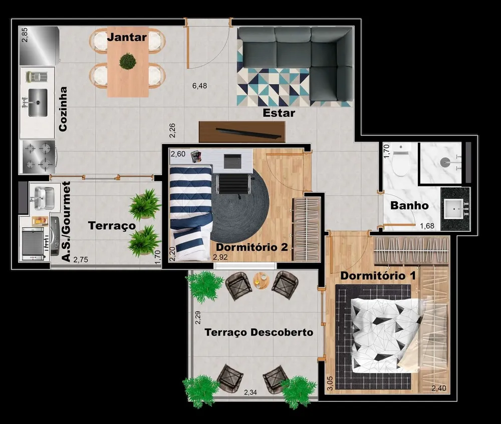 Apartamento, 2 quartos, 42 m² - Foto 12