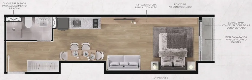 Apartamento, 1 quarto, 42 m² - Foto 11