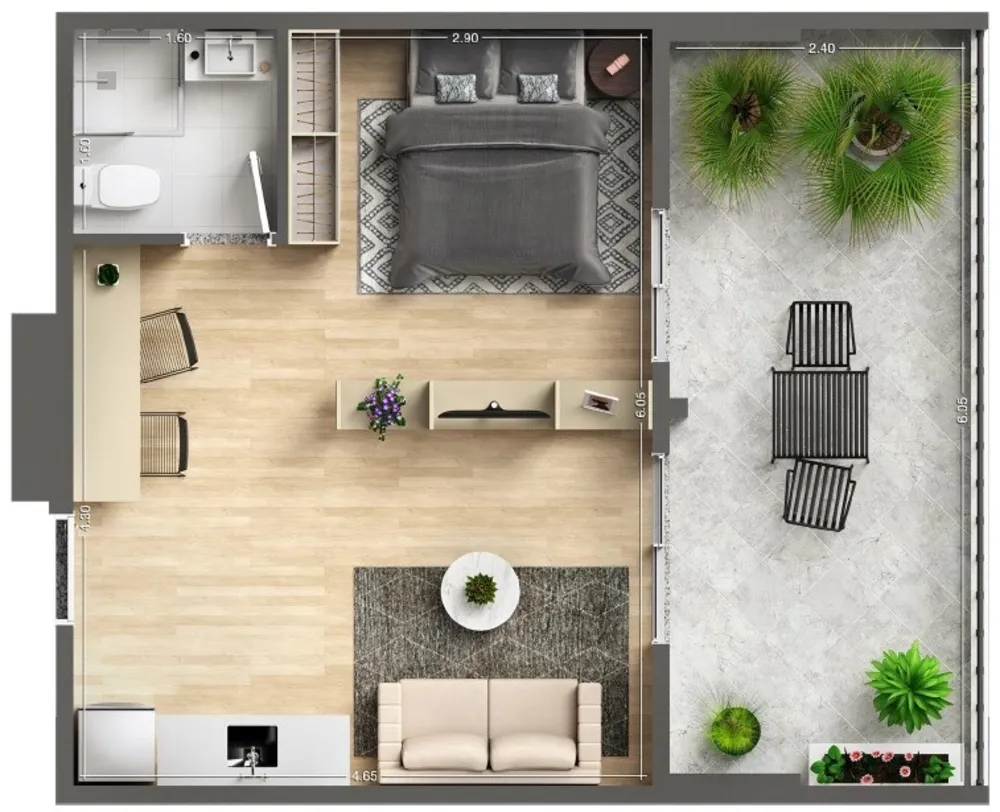Apartamento, 1 quarto, 33 m² - Foto 15