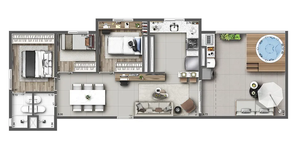 Cobertura, 3 quartos, 81 m² - Foto 16