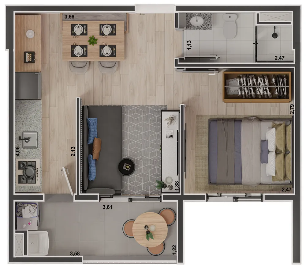 Apartamento, 2 quartos, 40 m² - Foto 7