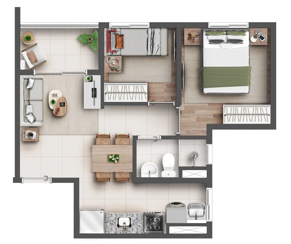 Apartamento, 2 quartos, 39 m² - Foto 7