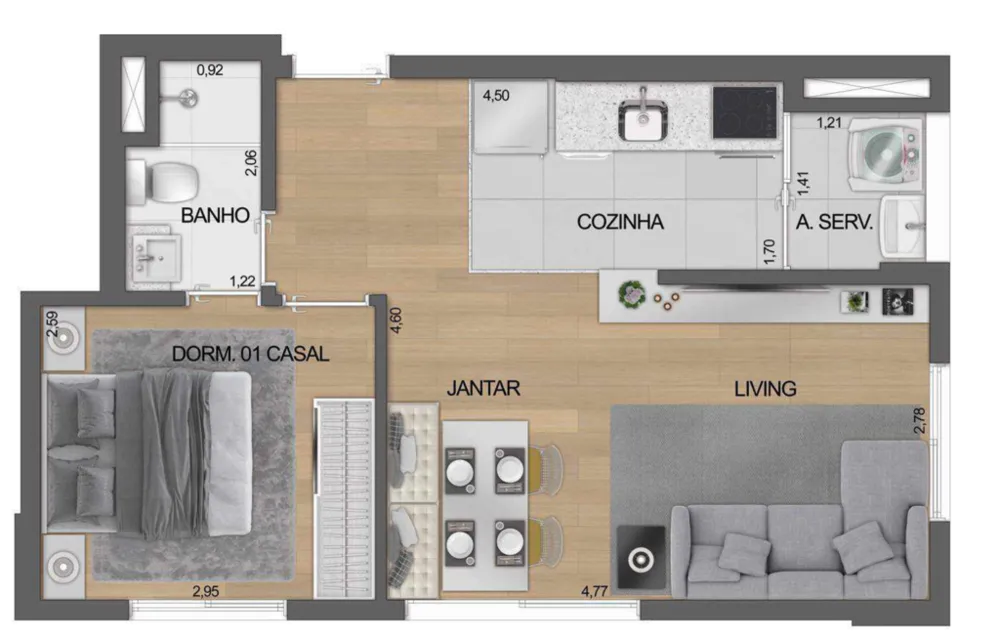 Apartamento, 2 quartos, 38 m² - Foto 12
