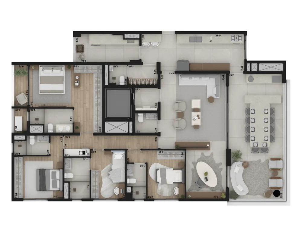 Apartamento, 4 quartos, 192 m² - Foto 4