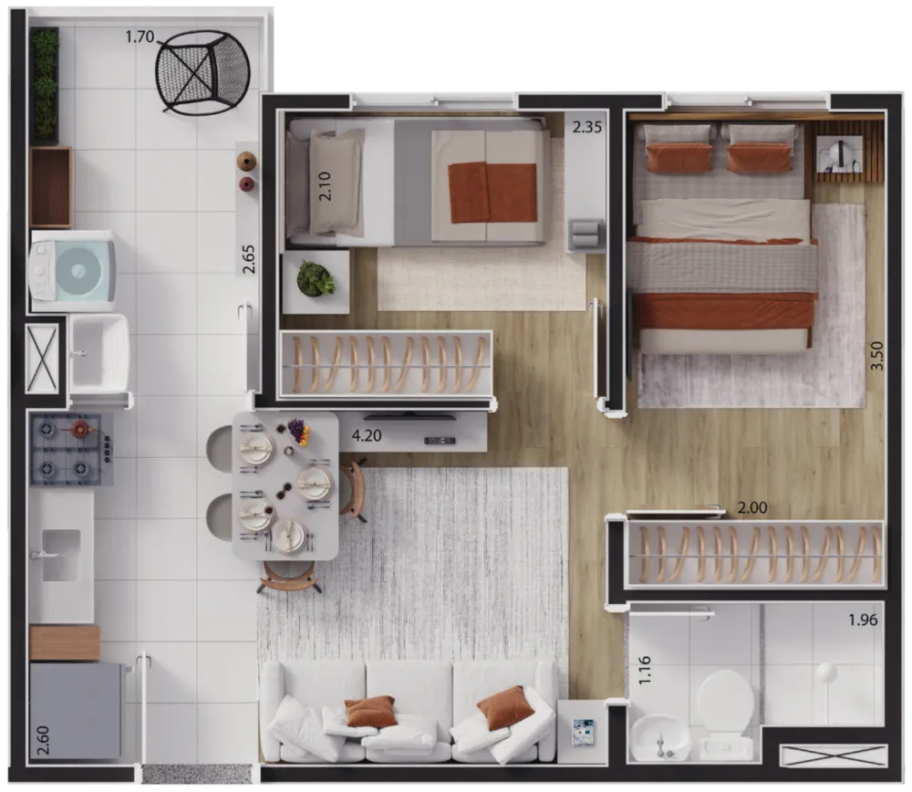 Apartamento, 2 quartos, 33 m² - Foto 10