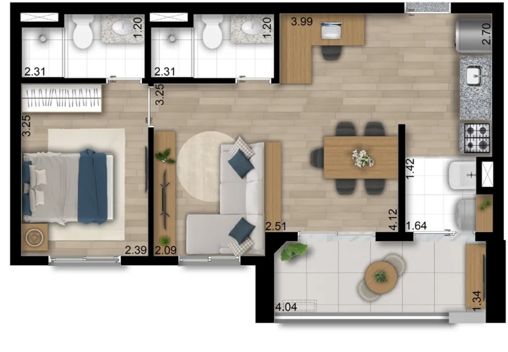 Apartamento, 3 quartos, 69 m² - Foto 6