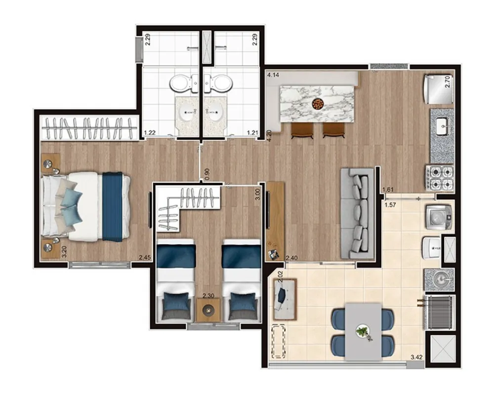 Apartamento, 3 quartos, 67 m² - Foto 12