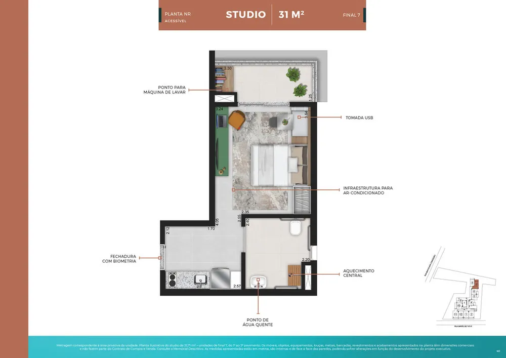 Apartamento, 1 quarto, 24 m² - Foto 13