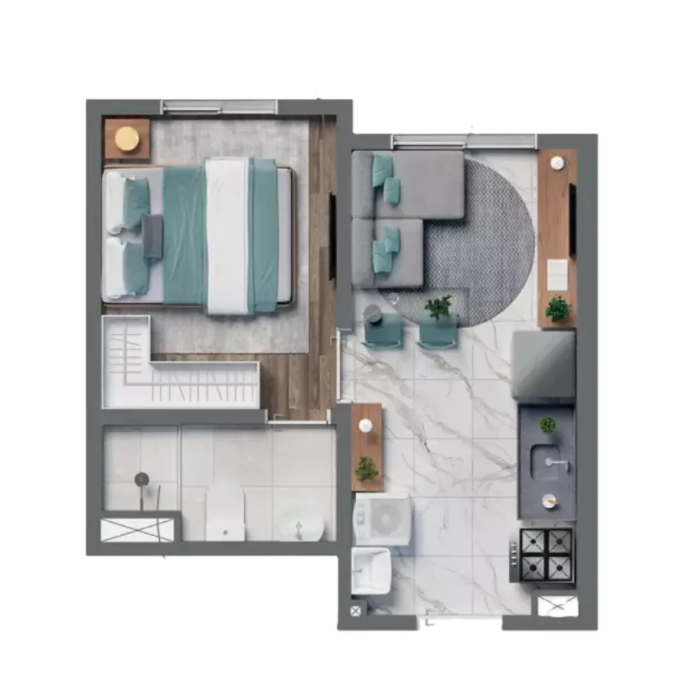 Apartamento, 2 quartos, 33 m² - Foto 7