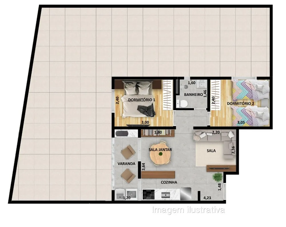 Apartamento, 2 quartos, 44 m² - Foto 12