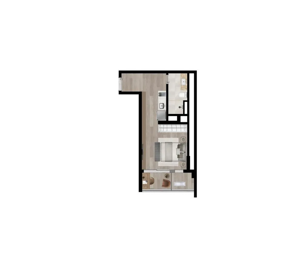 Apartamento, 1 quarto, 25 m² - Foto 2