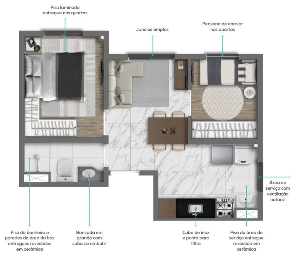 Apartamento, 2 quartos, 70 m² - Foto 5
