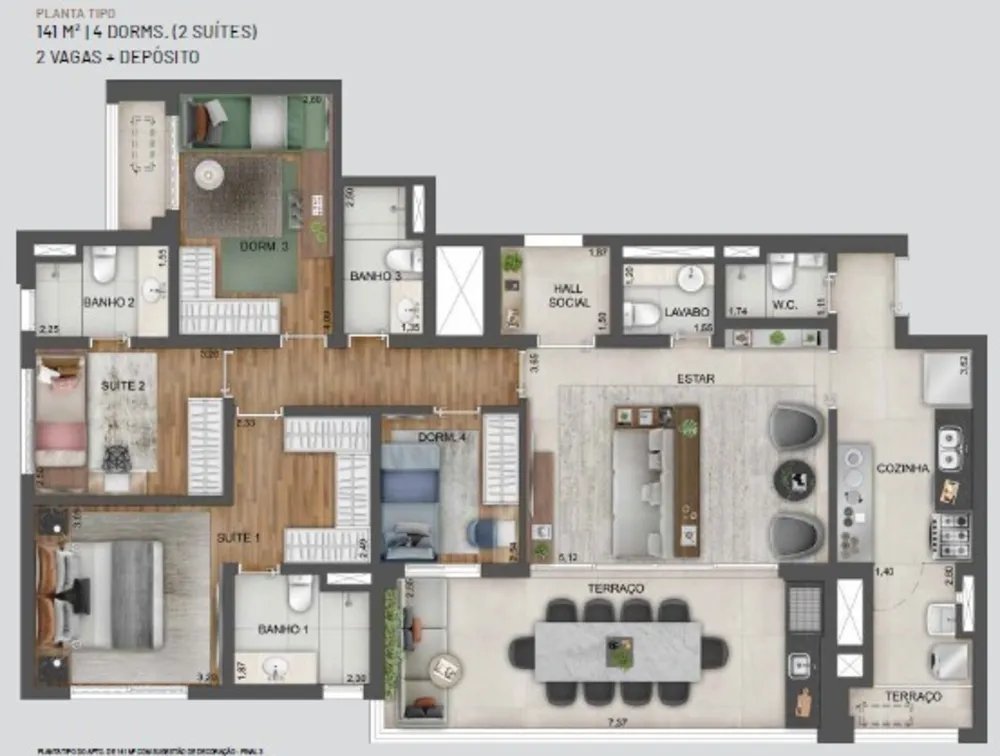 Apartamento, 4 quartos, 169 m² - Foto 6