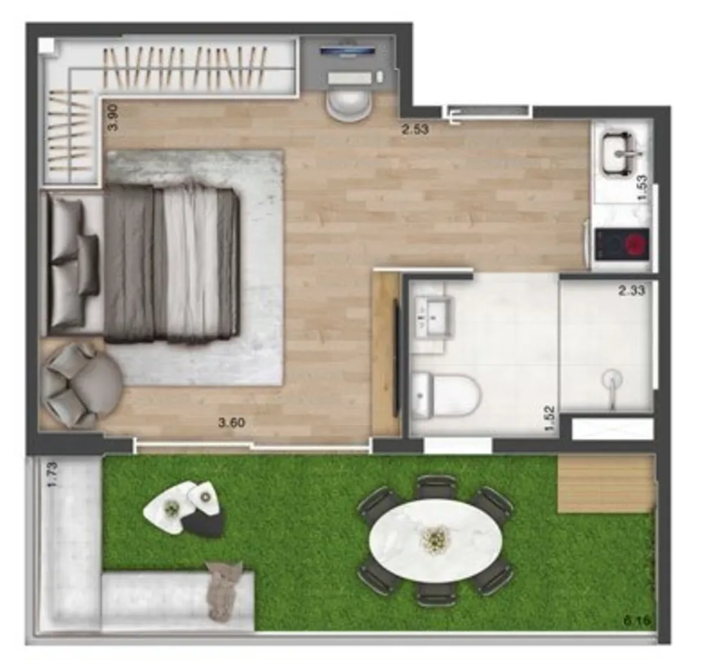 Apartamento, 1 quarto, 24 m² - Foto 12