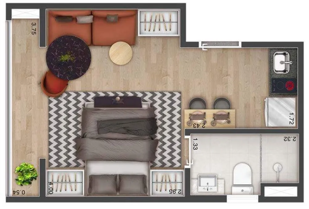 Apartamento, 1 quarto, 24 m² - Foto 9