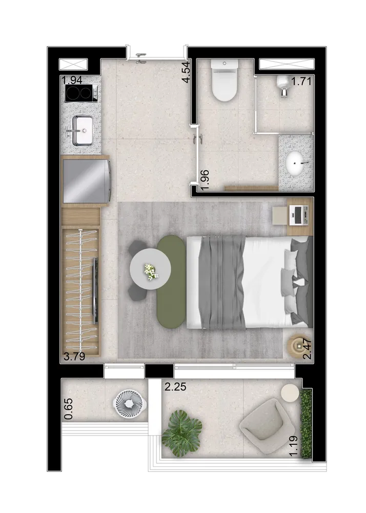 Apartamento, 1 quarto, 30 m² - Foto 7