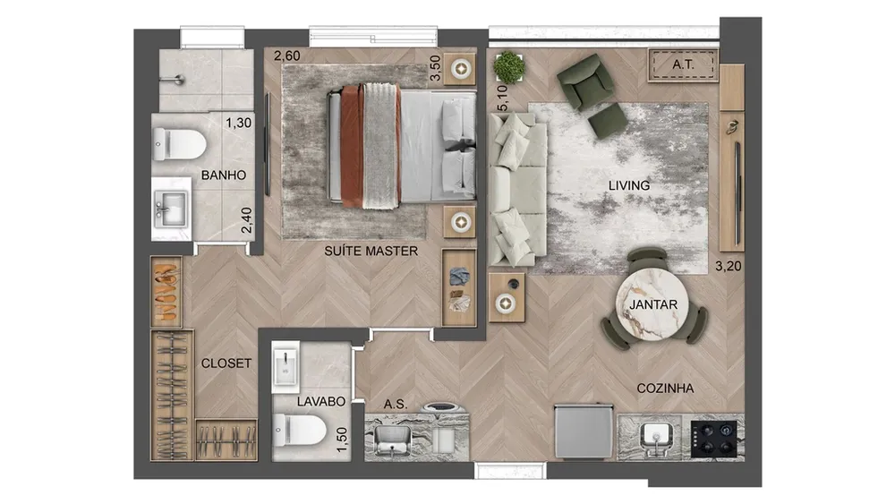 Cobertura, 2 quartos, 122 m² - Foto 5