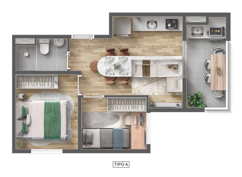 Apartamento, 2 quartos, 35 m² - Foto 12