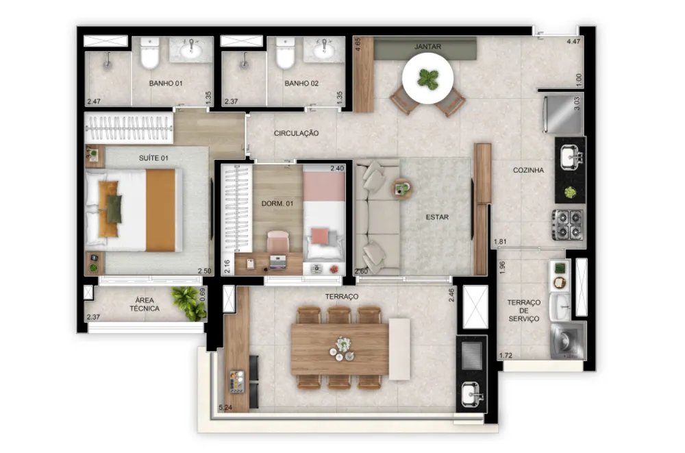 Apartamento, 2 quartos, 69 m² - Foto 10