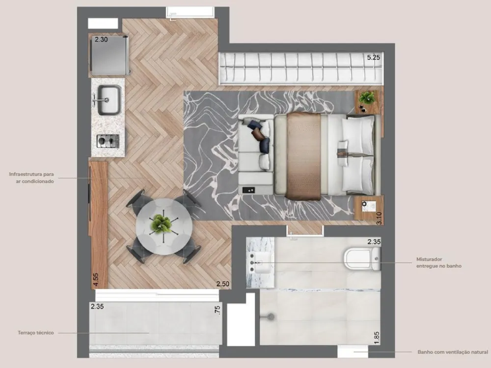 Apartamento, 1 quarto, 38 m² - Foto 7