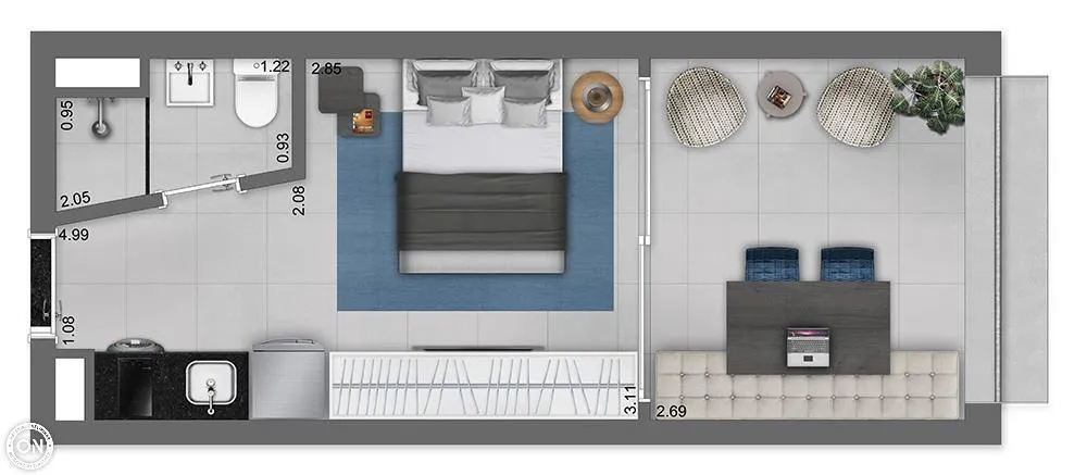 Apartamento, 1 quarto, 21 m² - Foto 11