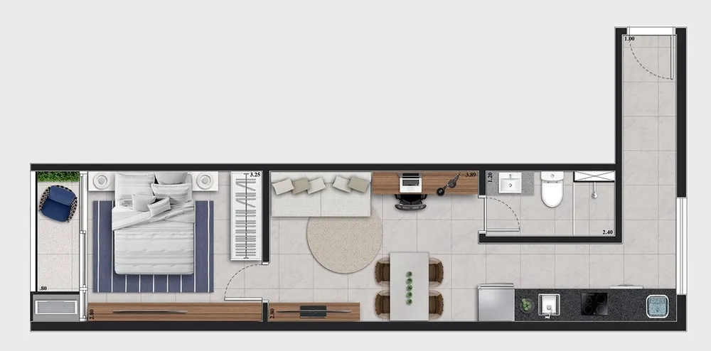 Apartamento, 1 quarto, 32 m² - Foto 7