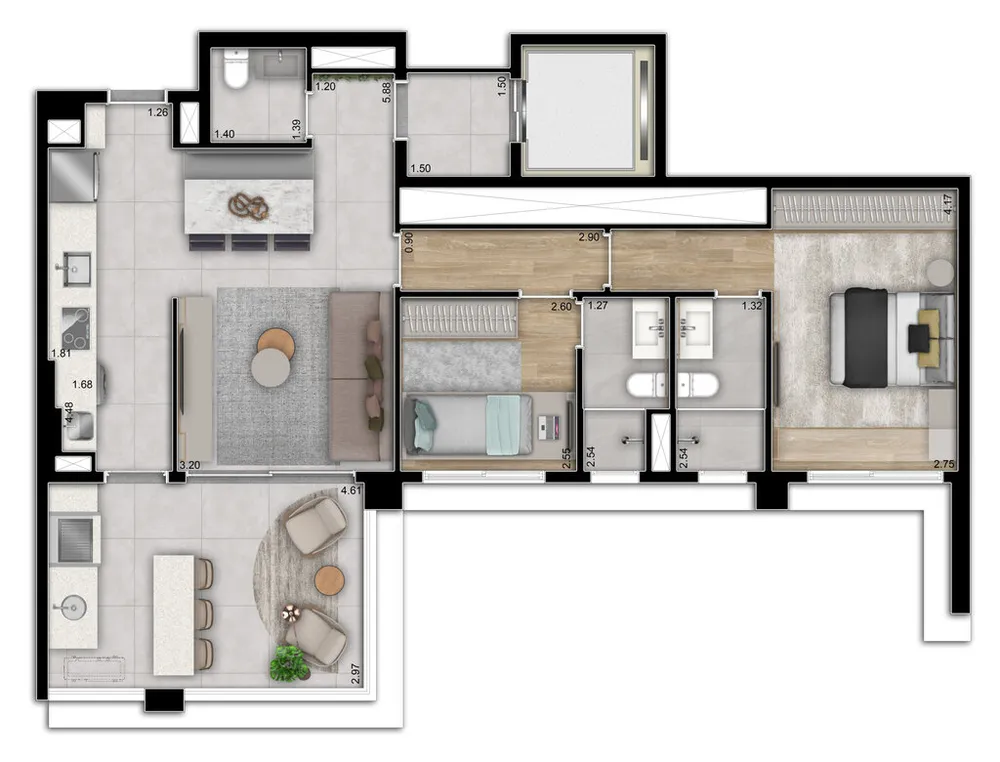 Apartamento, 3 quartos, 160 m² - Foto 10