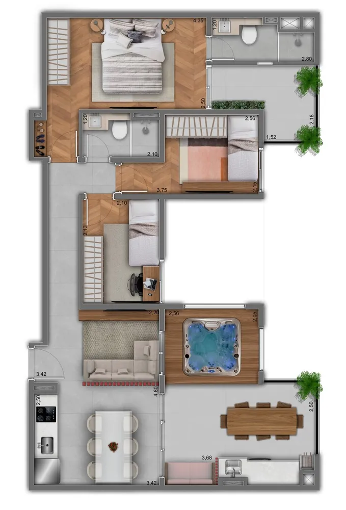 Apartamento, 3 quartos, 60 m² - Foto 12