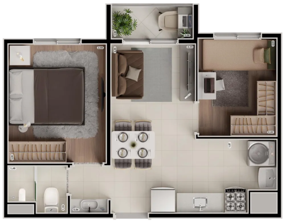 Apartamento, 2 quartos, 42 m² - Foto 4