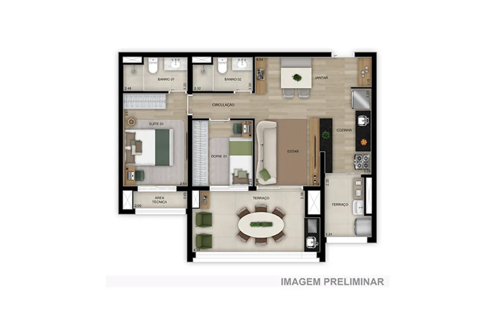 Apartamento, 3 quartos, 91 m² - Foto 7