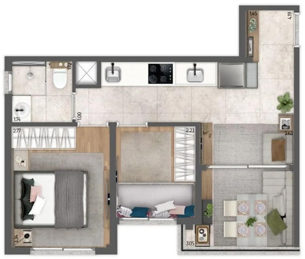 Apartamento, 1 quarto, 29 m² - Foto 12