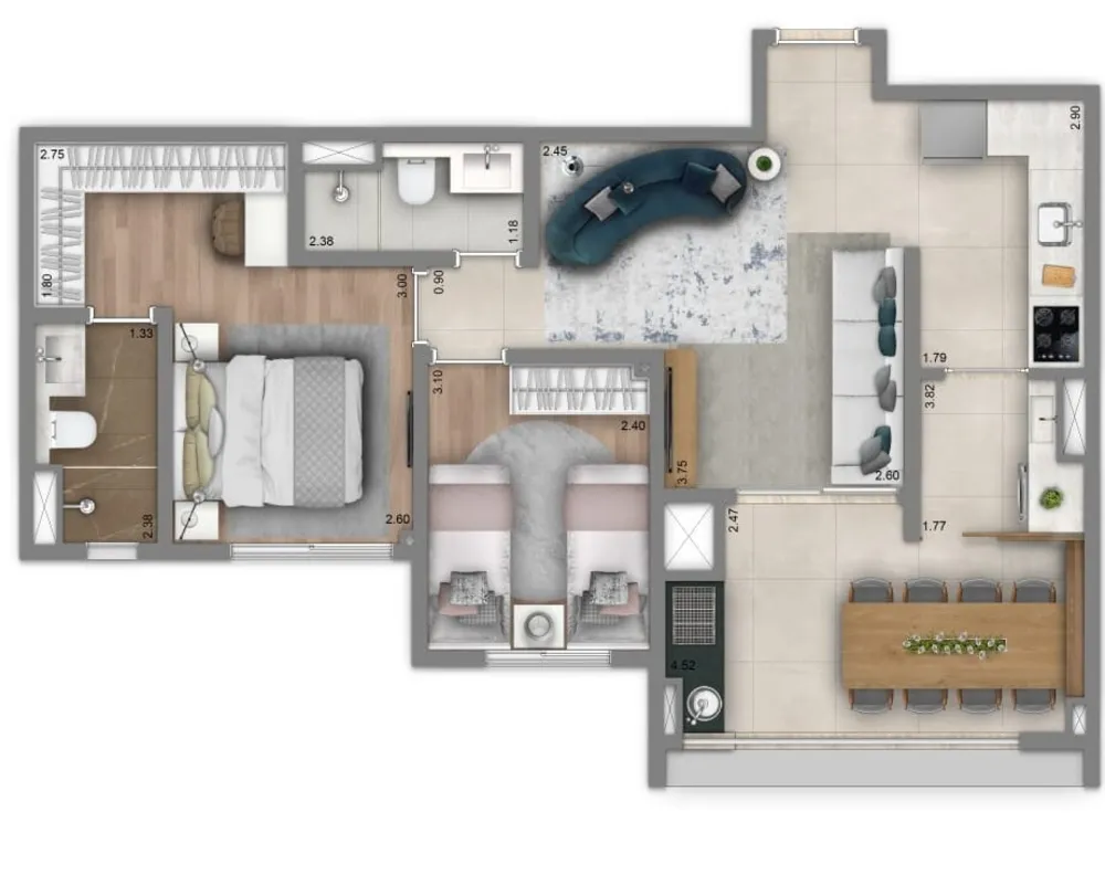 Apartamento, 2 quartos, 71 m² - Foto 8