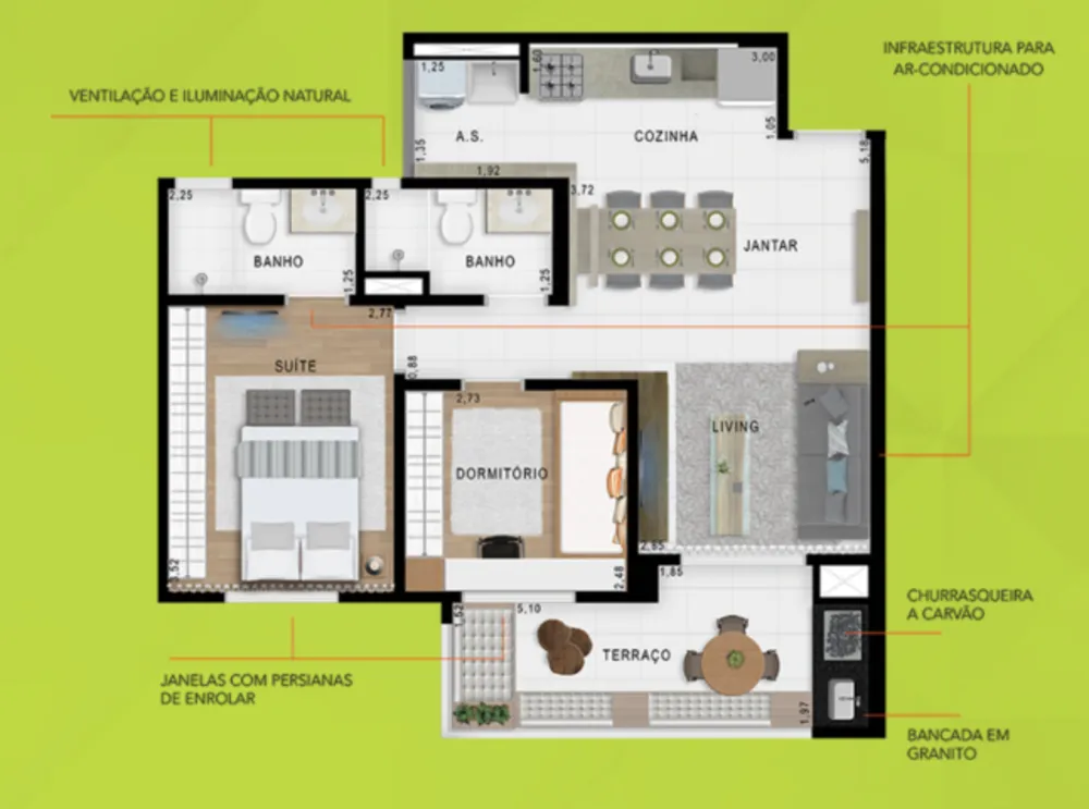 Apartamento, 2 quartos, 65 m² - Foto 12