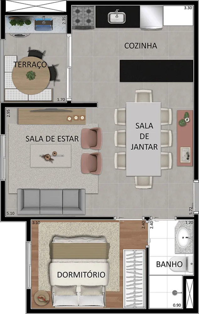 Apartamento, 2 quartos, 43 m² - Foto 15