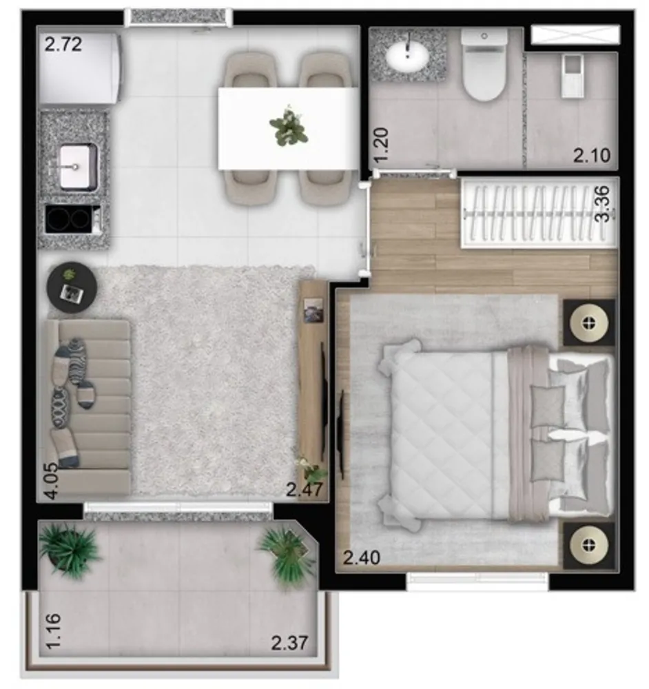 Apartamento, 2 quartos, 40 m² - Foto 4