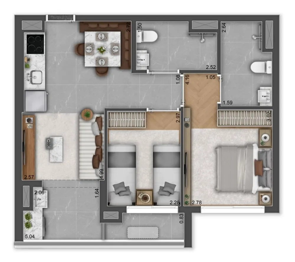 Apartamento, 2 quartos, 87 m² - Foto 10