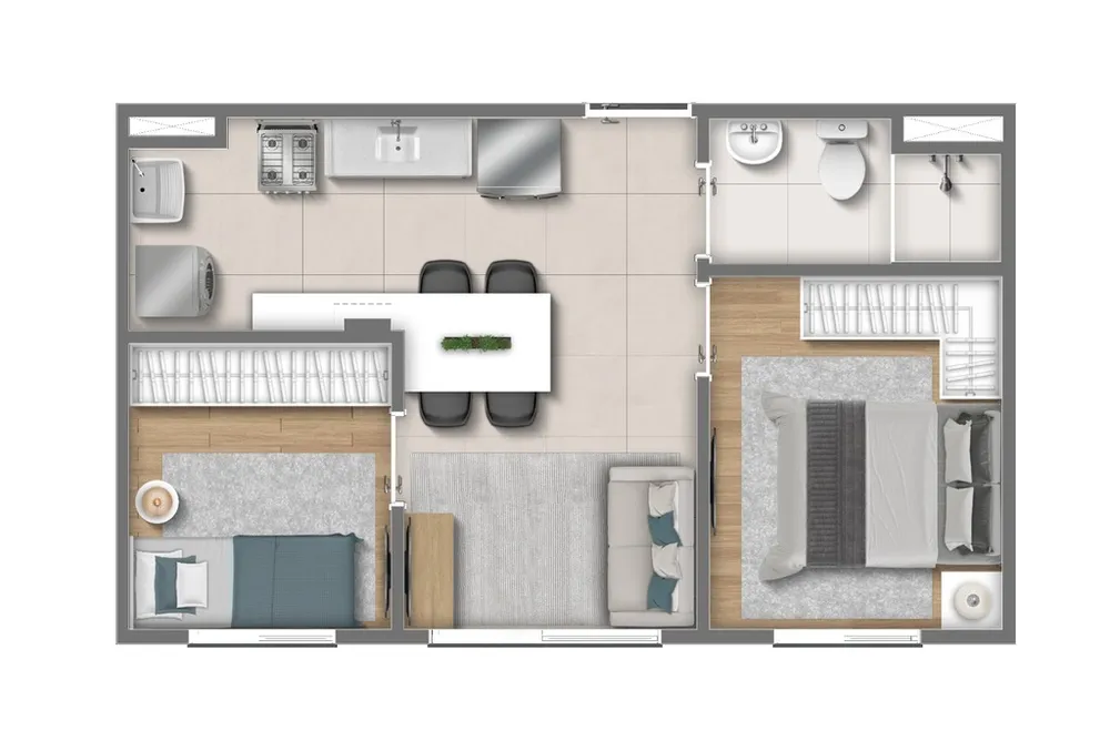 Apartamento, 2 quartos, 32 m² - Foto 2
